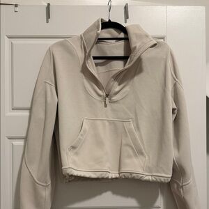 Lululemon Athletica Cream Quarter-Zip Hoodie